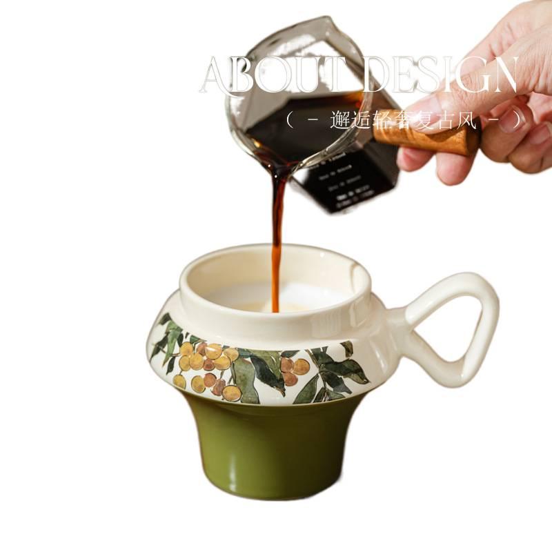 كوب قهوة للسفر ببطانة خزفية، 380 ml باللون الوردي للطاولة للمكتب المنزلي سهل الحمل - Image 5