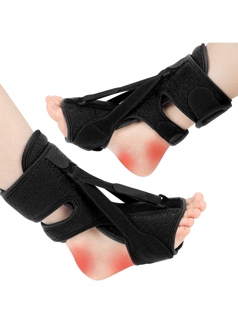 Rock Pow 1 Pack Plantar Fasciitis Night Splint Upgrade 3 Adjustable Straps Plantar Fasciitis Relief Night Splint for Women & Men Relief Brace for Plantar Fasciitis Relief Achilles Tendonitis and Foot Drop  - Image 1
