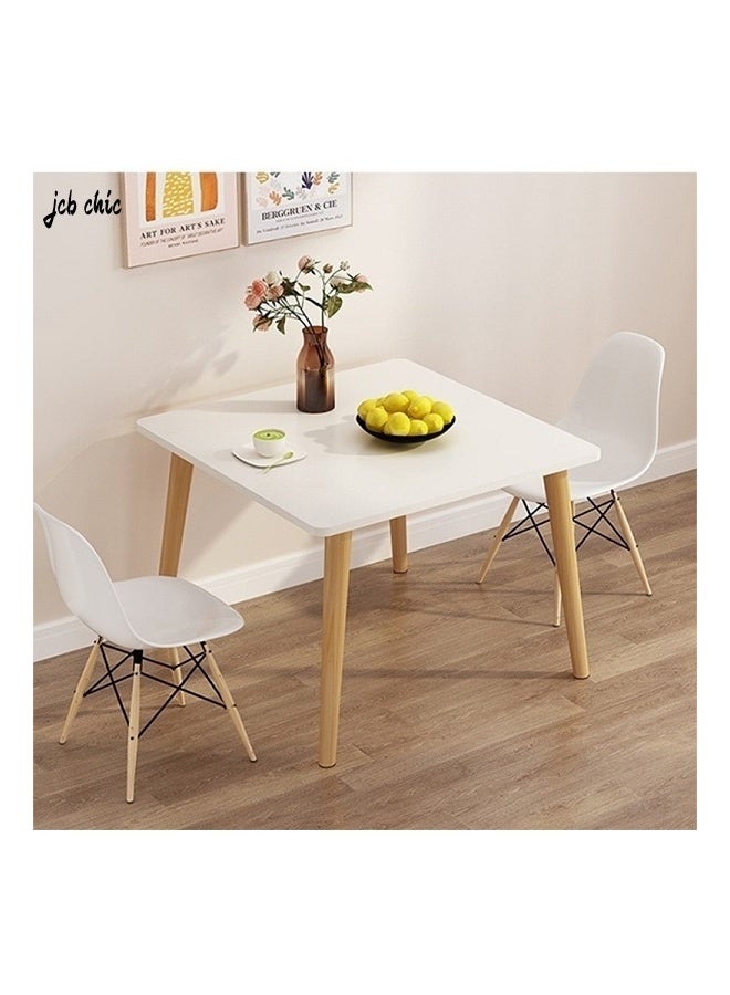 80×80×73CM Dining Table,4-Seater Kitchen Table Square Side Table End Accent Table Couch Table,, Multi-functional Floor Table for Tatami, Bedroom & Balcony, Space Saving Furniture with Sturdy Wood Legs