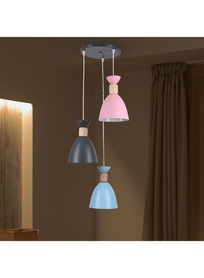 El Rawda Lighting Shot Triple Ceiling Lamp | modern decorative LED E27 pendant light ceiling lamp hanging | suitable for any room | Color: Multicolor | Size: 70x30 cm