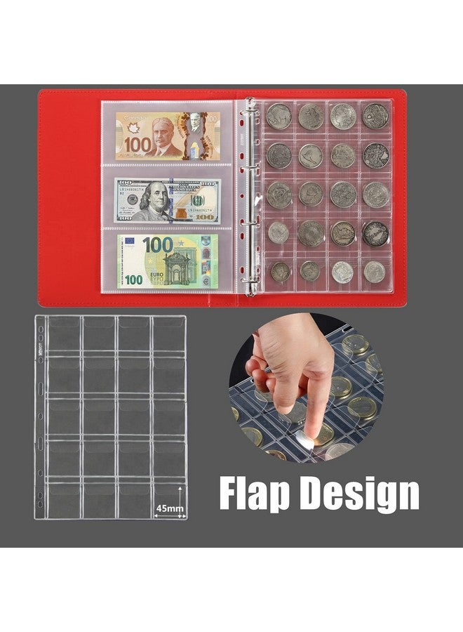 MUDOR 200 Pocket Coin Pages for Collectors, Standard 9-Hole Coin Collection Pages fit Most Binder, Coin Collecting Supplies, 10 Sheets Coin Sleeves for Coin, Stamp, Badges etc (20 Pocket -10 Sheets) - Image 3