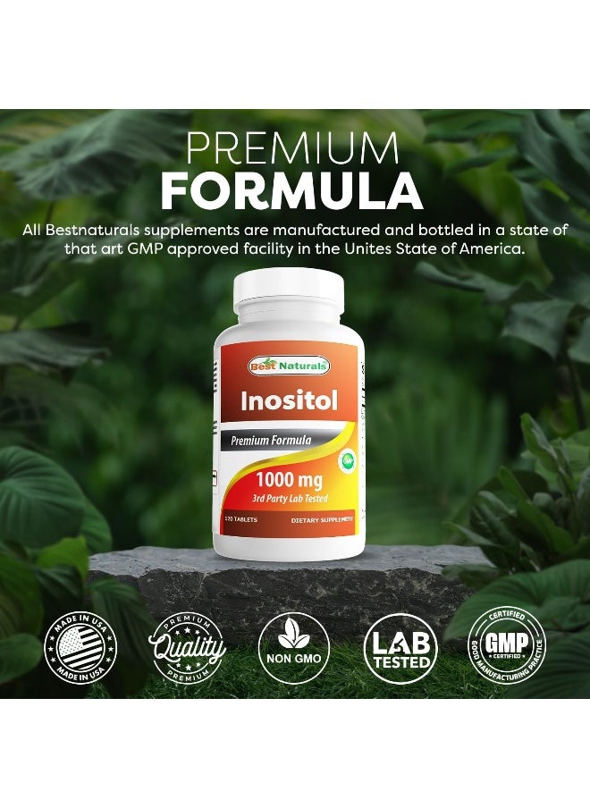 Best Naturals - Best Naturals Inositol 1000mg 120 Tablets - Also Called Vitamin B8 - Image 1
