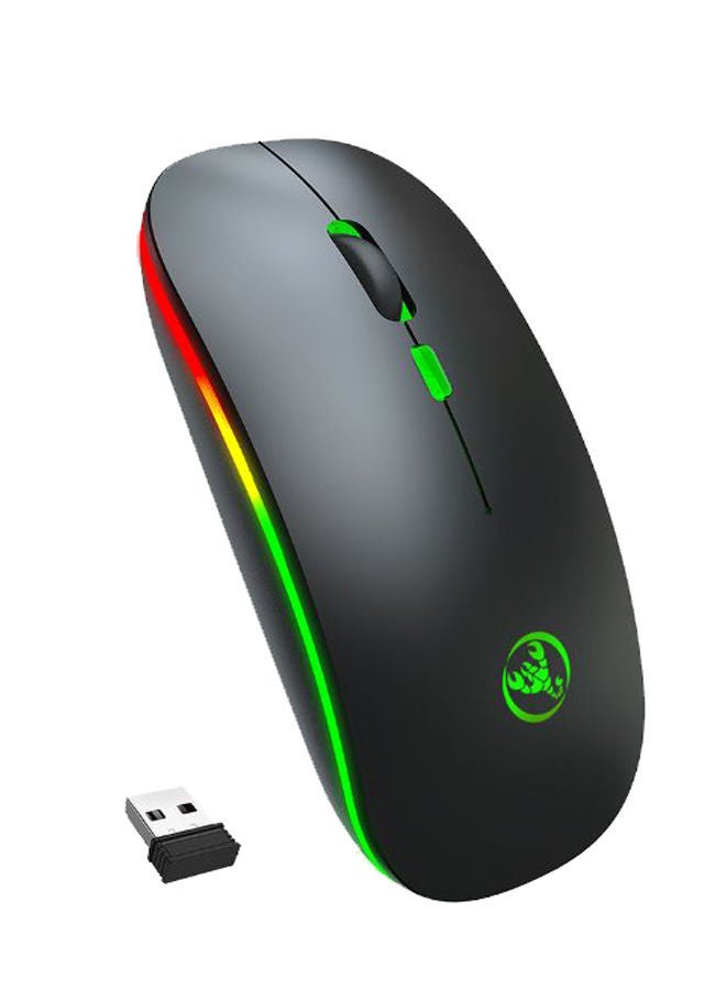 نيبمينينت ماوس لاسلكي بتصميم مريح يعمل بتردد 2.4 جيجاهرتز مع جهاز استقبال أسود/فضي