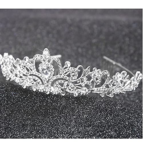 BAHABY Silver Crowns for Women Rhinestone Princess Tiara with Combs for Birthday Prom Bridal Shower Wedding Halloween Party - Image 5