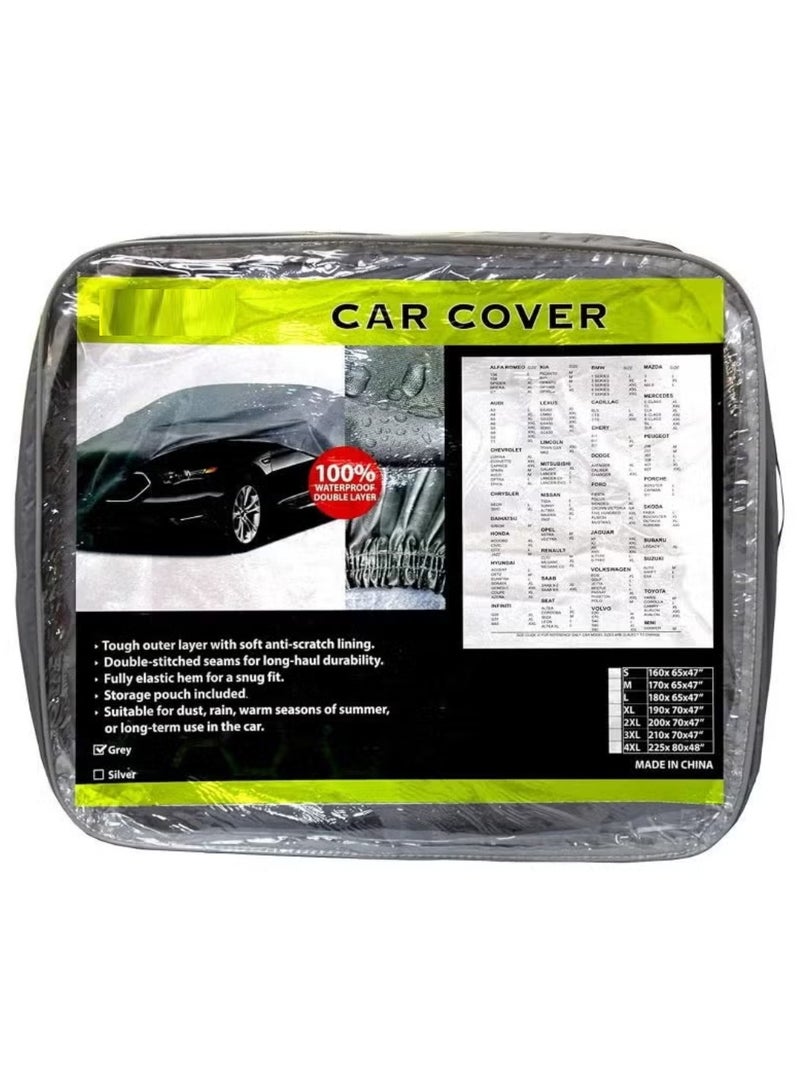 TIGER Car Body Cover Compatible with Audi A3 – All-Weather Waterproof & Dustproof Outdoor Vehicle Cover for Audi A3 Sedan & Hatchback – Scratch-Resistant, UV-Resistant, Windproof Design with Mirror Pockets, Elastic Hem & Storage Bag - Image 1