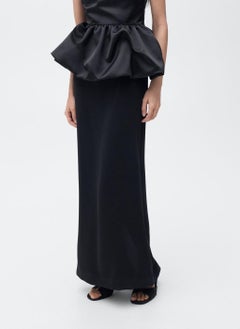 MANGO Draped-Waist Straight Skirt  - Image 1