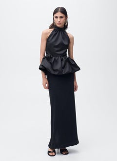 MANGO Draped-Waist Straight Skirt  - Image 4