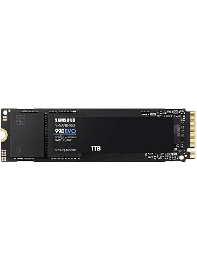 Arabest - 1TB Samsung 990 EVO SSD for PC and Laptop, M.2 NVMe SSD with Speeds Up to 5,000MB/s, Black Color, Internal Solid State Drive Upgrade, PCIe Gen 4x4/Gen 5x2 Compatibility (Model: MZ-V9E1T0B/AM) - Image 1