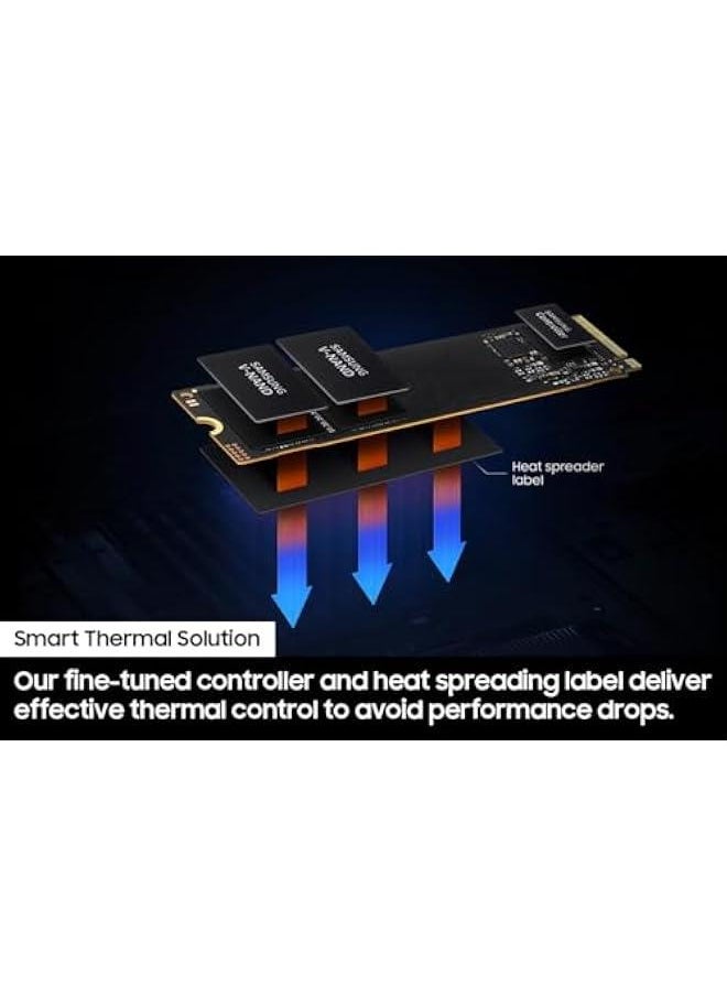 Arabest - 1TB Samsung 990 EVO SSD for PC and Laptop, M.2 NVMe SSD with Speeds Up to 5,000MB/s, Black Color, Internal Solid State Drive Upgrade, PCIe Gen 4x4/Gen 5x2 Compatibility (Model: MZ-V9E1T0B/AM) - Image 1