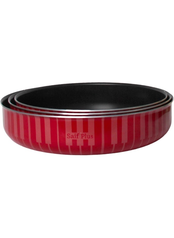 Saif Plus Set of 3 Teflon Saif Plus Round Trays - Image 1