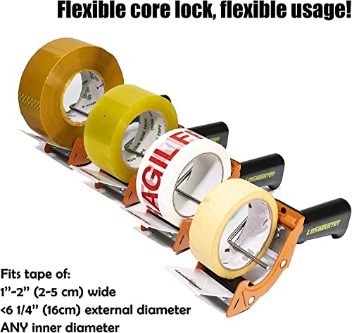 LDS Industry Rapid-Replace Packing Tape Dispenser Gun with Extra Blade by LDS Industry, 2 in (50mm) Lightweight Ergonomic Industrial Handheld Heavy Duty Tape Cutter for Carton, Packaging and Box Sealing, Orange - Image 3
