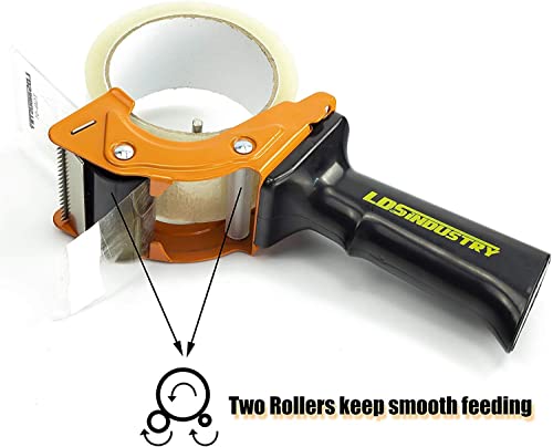LDS Industry Rapid-Replace Packing Tape Dispenser Gun with Extra Blade by LDS Industry, 2 in (50mm) Lightweight Ergonomic Industrial Handheld Heavy Duty Tape Cutter for Carton, Packaging and Box Sealing, Orange - Image 5