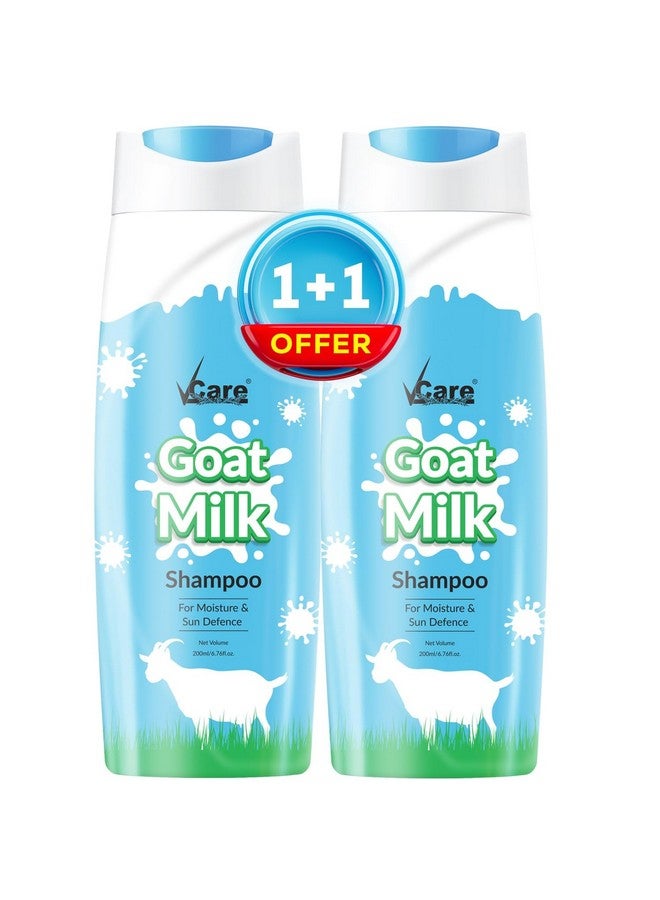 VCare شامبو حليب الماعز VCare | مناسب لجميع أنواع الشعر يغذي الشعر الجاف والتالف | يحتفظ بالنتائج لفترة طويلة | خالي من المواد الكيميائية القاسية | 200 مل - Image 1