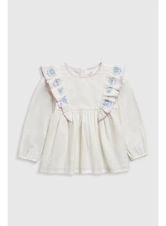 مذركير White Embroidered Blouse