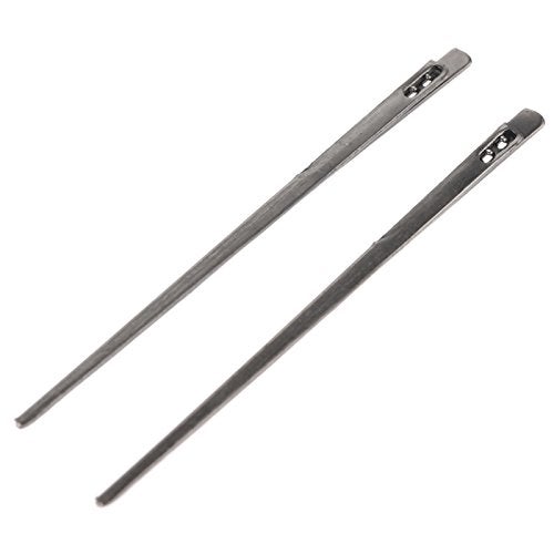 dophee 2Pcs Sewing Leather Needle Manual Lacing Threading Two Prong Steel Needle LeatherCraft Tool Handmade Leather Tools DIY Skin Tool - Image 1