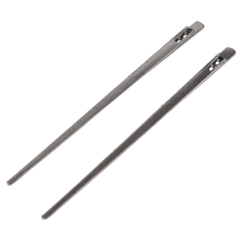 dophee 2Pcs Sewing Leather Needle Manual Lacing Threading Two Prong Steel Needle LeatherCraft Tool Handmade Leather Tools DIY Skin Tool - Image 5