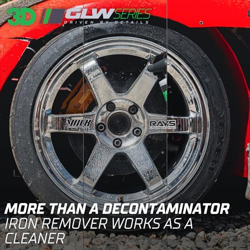 3D Iron Remover GLW Series | DIY Car Detailing | Hyper Effective Wheel Decontamination | Removes Iron Particles, Dirt, Brake Dust | Rapid Results | Ultimate Iron & Surface Contaminate Eliminator, 64oz - Image 3
