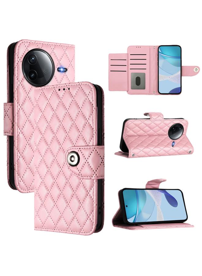 اس-توب جراب لهاتف Redmi K80 5G / K80 Pro 5G جراب هاتف جلدي قلاب بملمس معيني مع حبل - Image 1