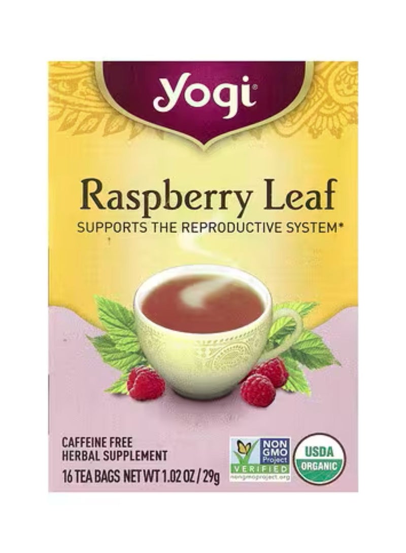 يوغي ورق توت العليق خالي من الكافيين 16 كيس شاي -29 جم - Image 2