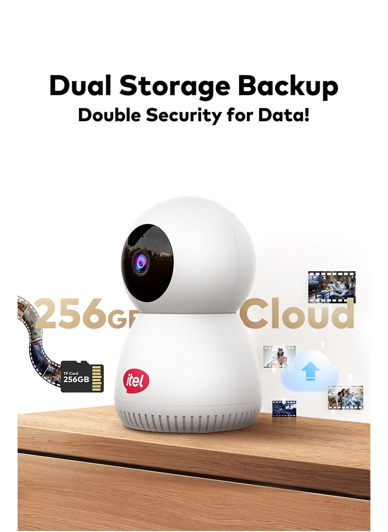ITEL - 360 Degree Smart Wi-Fi Camera 2k Motion Detection & Human Detection Night Vision - Image 1