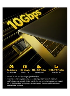 SYOSI Disk M.2 NVMe SSD Enclosure with Active Cooling System 10Gbps USB C 3.2 Gen2 Enclosure NVMe Reader Supports M Keys and Size 2230 SSDs  - Image 5