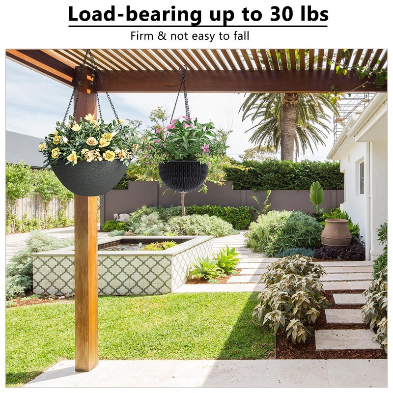 garini 3 Pack, 23 Inch Hanging Baskets Chain, Hanging Chains with Hooks Flower Pot Chain Replacement Plant Hangers for Planters, Bird Feeders and Lanterns(Black)â€¦ - Image 4