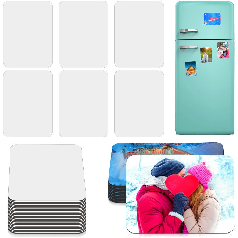 Sublimation Magnets Blanks Car Sublimation Blank Bulks DIY Decorative Magnets for Home Kitchen Fridge Refrigerator Microwave Oven Wall Door Decoration Office Calendar 30 Pcs 26 x 35 Inch