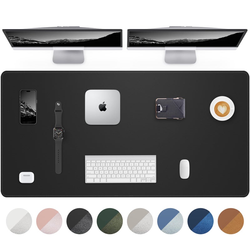 AFIING Large Desk Mat 55"x24" - Premium Non-Slip Desk Pad, Waterproof and Scratch-Resistant Office Desk Protector, Large Desk pad Workspace Mat for Home and Office(Black) - Image 1