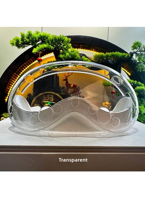 For Apple VR Head Display Protective Cover For Apple Vision Pro Protective Cover Transparent Anti-drop Protective Case-Specifications:Fine Hole Transparent + Packaging Box