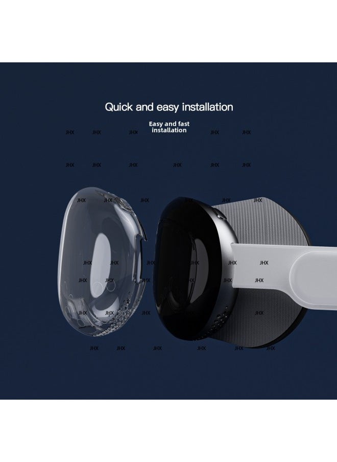 Generic - For Apple VR Head Display Protective Cover For Apple Vision Pro Protective Cover Transparent Anti-drop Protective Case-Specifications:Fine Hole Transparent + Packaging Box - Image 1
