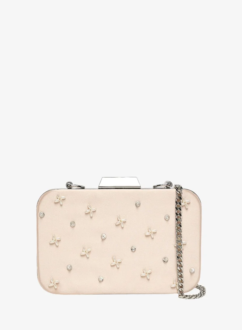 ستيف مادن Steve madden nour women's champagne clutch
