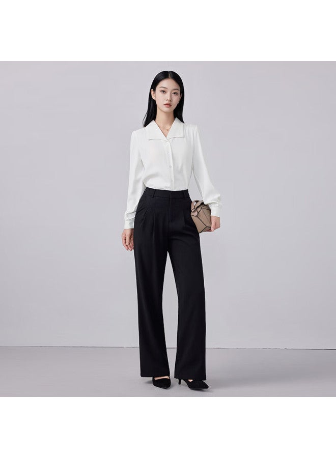 Teluoman White Long Sleeve Shirt Women Elegant Casual Professional Blouse Interview Formal Workwear Chiffon Base Shirt - Image 3