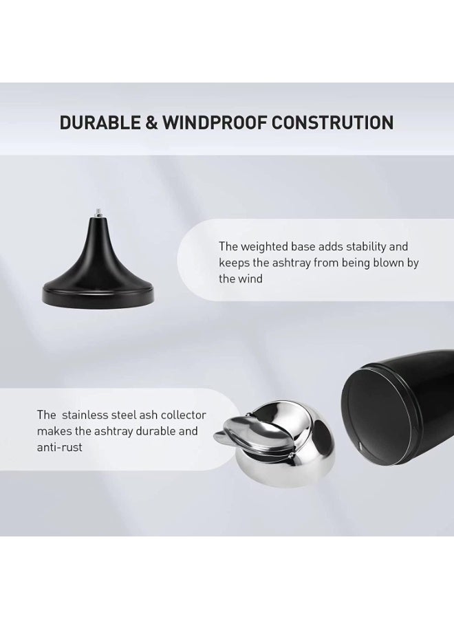 Adjustable cylinder, novel stainless steel modern tabletop cylinder with head, indoor or outdoor, smoker ash rack (height adjustable new)  - Image 2