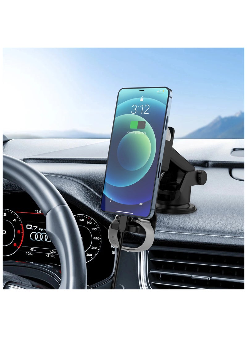 ليفيلو شاحن سيارة لاسلكي 3 في 1  اسبن - أسود - Image 2