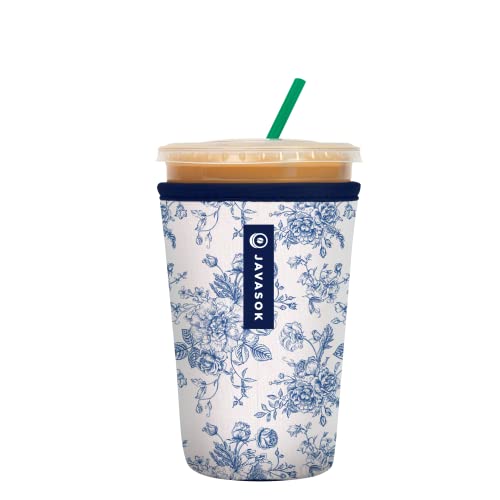 Sok It JavaSok Iced Coffee & Cold Soda Insulated Neoprene Cup Sleeve (Like Fine China, Medium: 22-28oz) - Image 1