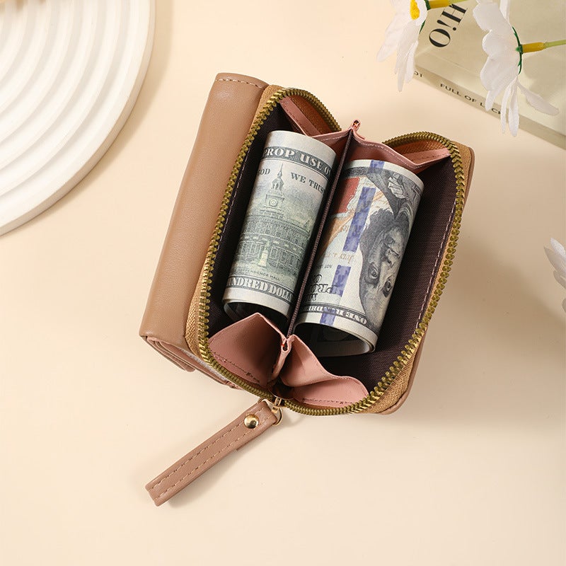 Korean-Style Women's Mini Wallet with Lipstick & Key Storage - Lightweight & Waterproof - Image 5