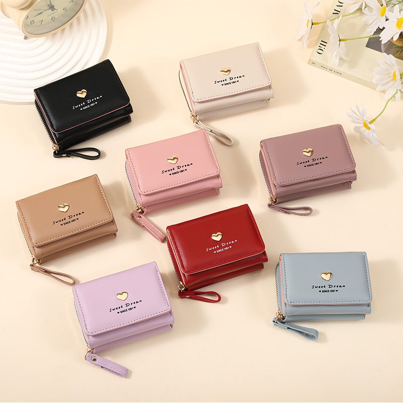 Korean-Style Women's Mini Wallet with Lipstick & Key Storage - Lightweight & Waterproof - Image 2