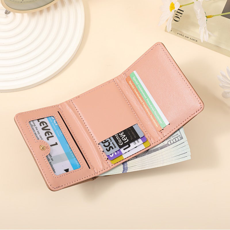 Korean-Style Women's Mini Wallet with Lipstick & Key Storage - Lightweight & Waterproof - Image 4
