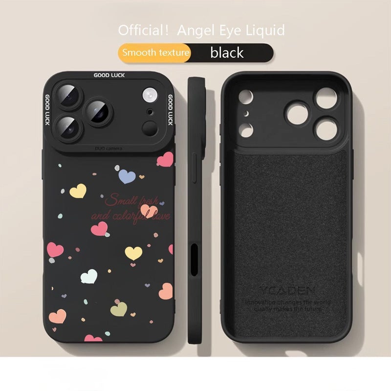 غلاف هاتف أنمي زهور إبداعي باللون الأسود لـ iPhone 15 Pro - Image 4