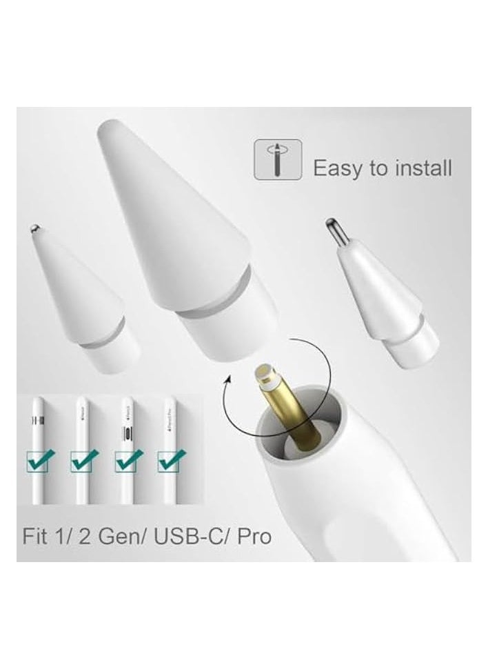 PROMASS Upgraded Replacement Tips for Pencil, Metal Tips Set Precise Control for Pencil USB C/ 2nd/ 1st Gen Pen Nib(4 Pack)  - Image 2
