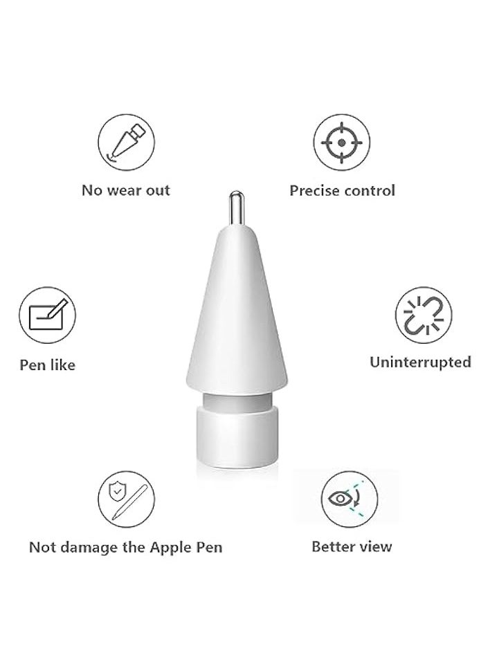 PROMASS Upgraded Replacement Tips for Pencil, Metal Tips Set Precise Control for Pencil USB C/ 2nd/ 1st Gen Pen Nib(4 Pack)  - Image 3