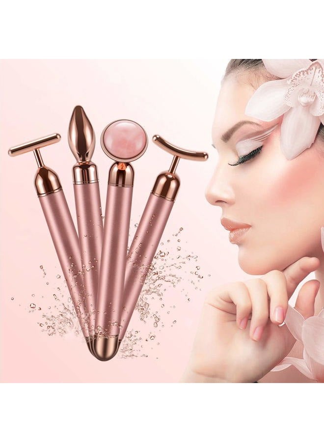 DANGSHAN 4-in-1 Face Massager Roller 24k Golden Face Roller, Arm Eye Nose Massage for Face Facial Massager Skin Care Tools - Image 2