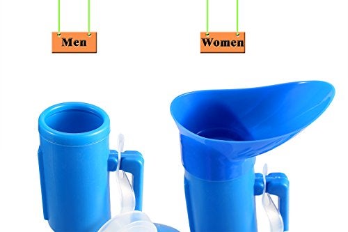 ONEDONE Portable Urinals for Women 2000ML 2 in 1 Portable Urinal for Men Urine Bottle Female Urinal for Bedridden Hospital Camping Car Travel Bedside Emergency (Blue) - Image 3