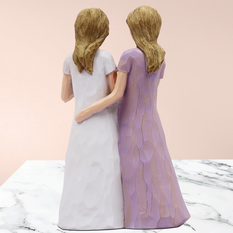 BORLESTA Friend Gifts for Women - Gifts for Friends Women, Friendship Gift for Women, Sister Gifts, Friend, Sister Birthday Gift, Bestie Gift for Women - Friend Hand-Painted Figure (Purple) - Image 5