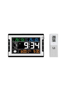 Indoor&Outdoor Temperature Humidity Digital Multifunctional Clock & Thermo-Hygrometer Thermometer & Hygrometer Large Color Display with Backlight