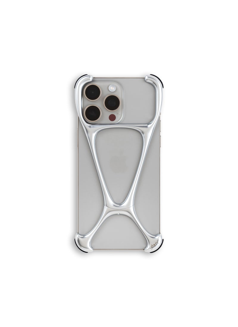 darc iPhone 14 Pro Slim and Lightweight Stainless Steel Case in Bright Silver Color  - Image 1
