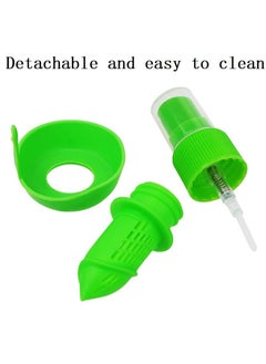 Bukela Lemon Juice Sprayer, 2Pcs Manual Orange Juice Citrus Spray with Holder Plate, Green Citrus Sprayer Set, Lemon Squeezer for Salads Seafood Vegetables  - Image 3
