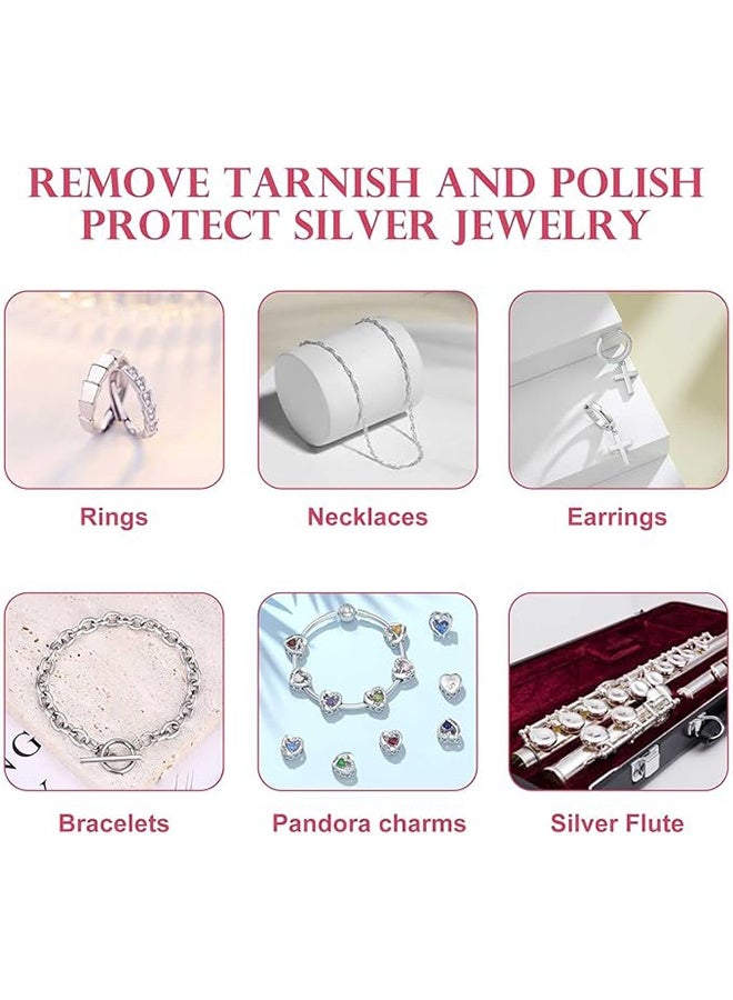 50pcs Jewelry Cleaning Cloth Pink Polishing Cloth for Sterling Silver Gold Platinum Small Silver Polish 8x8cm - Image 4