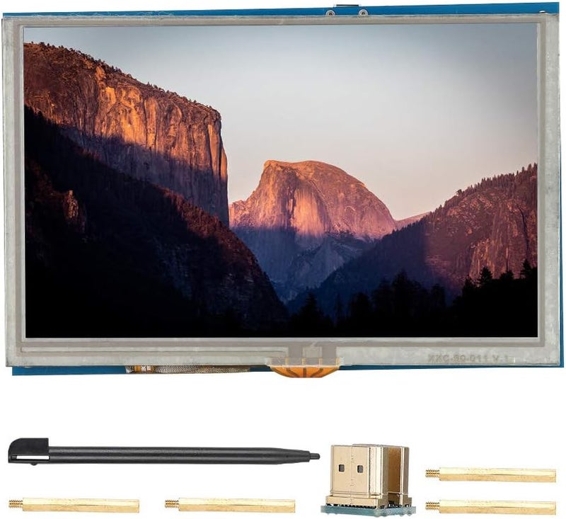 كلاراكو شاشة لمس LCD عالية الدقة مقاس 5 بوصات مزودة بمنفذ HDMI وقلم لمس، متوافقة مع Raspberry Pi، شاشة ألعاب صغيرة تعمل باللمس، شاشة عرض Raspberry Pi متوافقة مع Raspberry Pi 3 و PI2 و B - Image 4