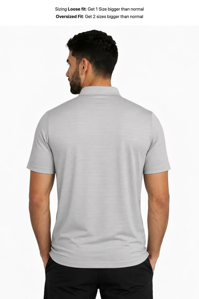 Prima Ace Men's Polo Outdoor & Active Luxury Light Grey